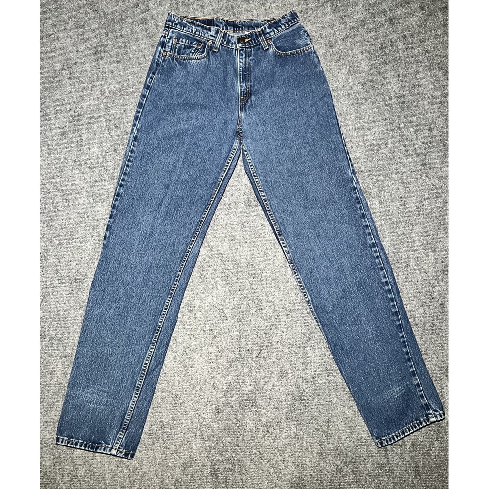 VTG Levis 560 Jeans Women 11 JR Long Blue Loose Fit Straight Leg 90s Y2K‎ 28x32